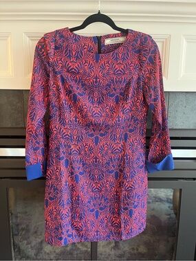 Pink/Coral & Blue Patterned Dress